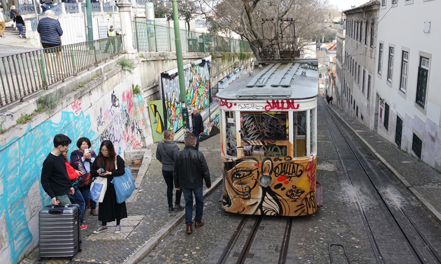 Lisabon elevador da Glória